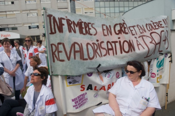 Infirmières en grève à Angers